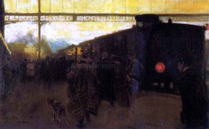  Cecilio Pla y Gallardo En la Estacion - Hand Painted Oil Painting