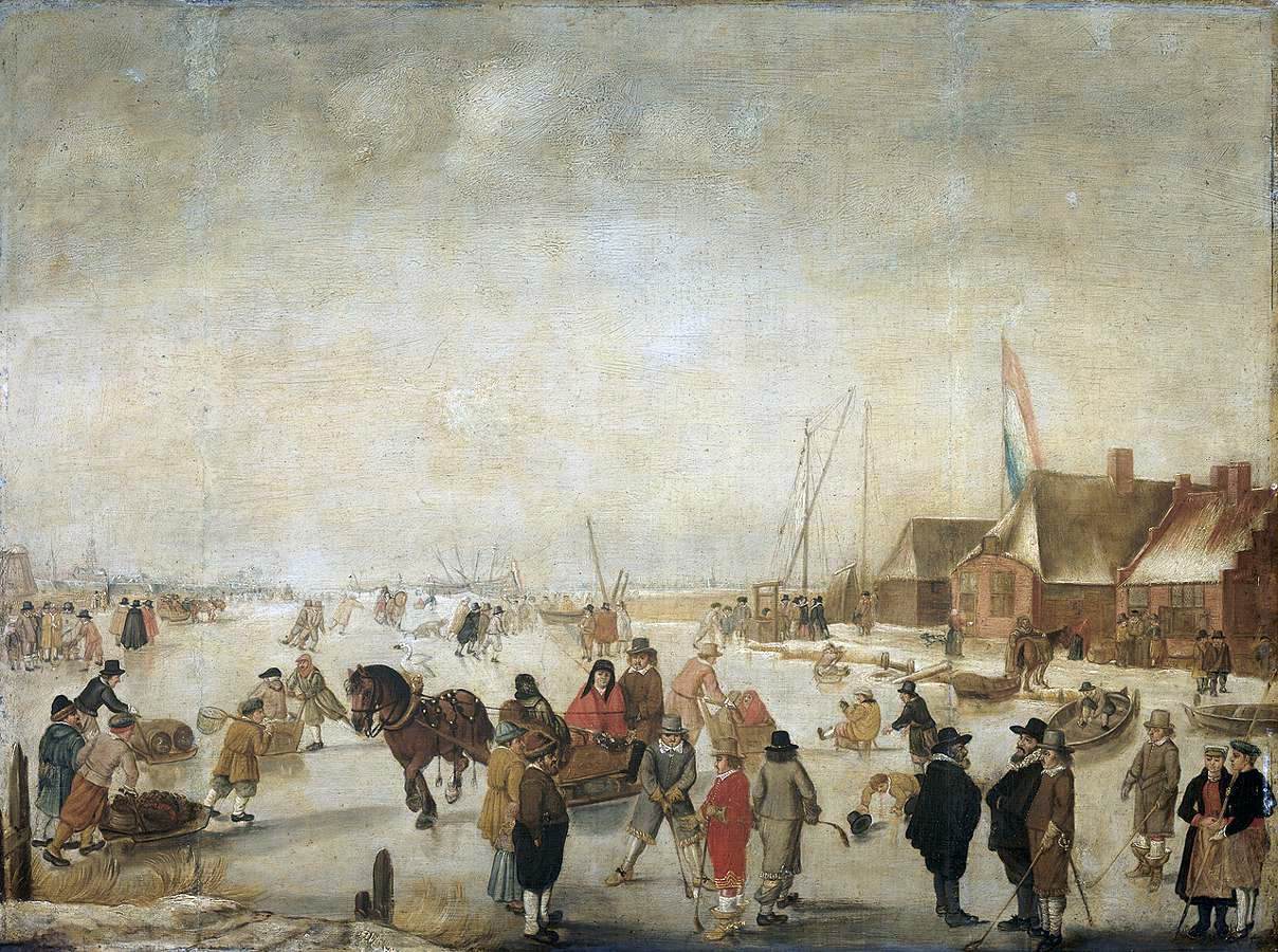  Barend Avercamp Enjoying the Ice - Hand Painted Oil Painting