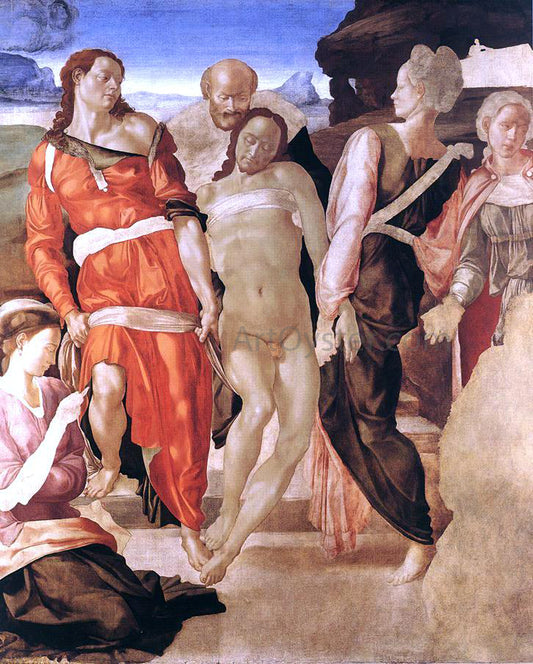  Michelangelo Buonarroti Entombment - Hand Painted Oil Painting