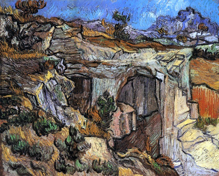  Vincent Van Gogh Entrance to a Quarry near Saint-Remy - Hand Painted Oil Painting