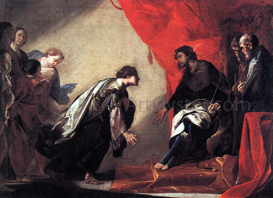  Bernardo Cavallino Esther and Ahaseurus - Hand Painted Oil Painting