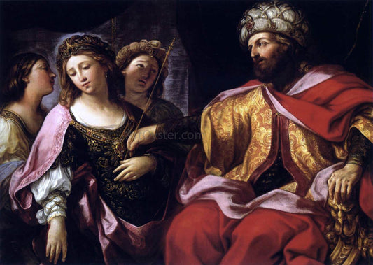  Giovanni Andrea Sirani Esther Before Ahasuerus - Hand Painted Oil Painting