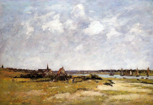  Eugene-Louis Boudin Etaples, La Canache, High Tide - Hand Painted Oil Painting