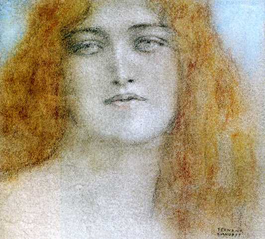  Fernand Khnopff Etude de Femme - Hand Painted Oil Painting