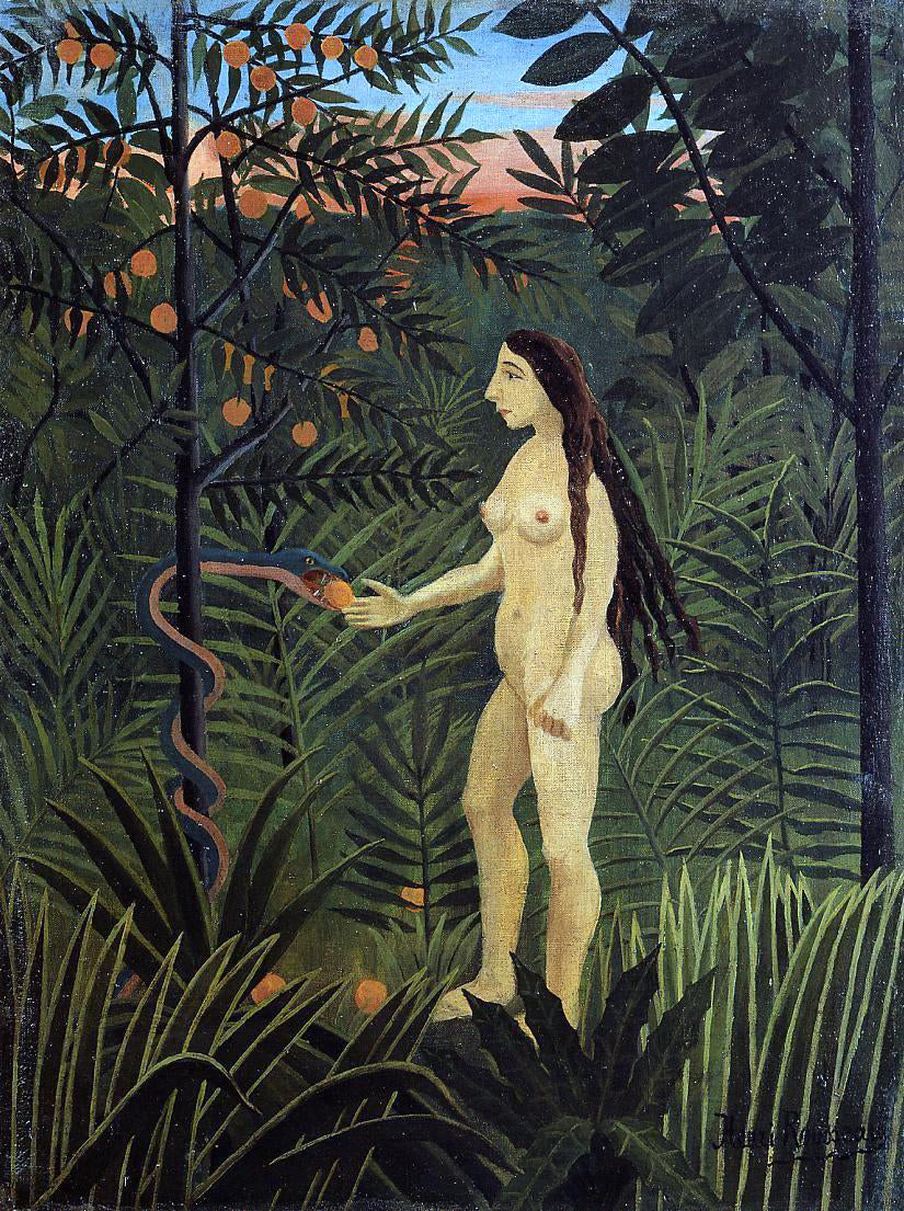  Henri Rousseau Eve and the Serpent - Hand Painted Oil Painting