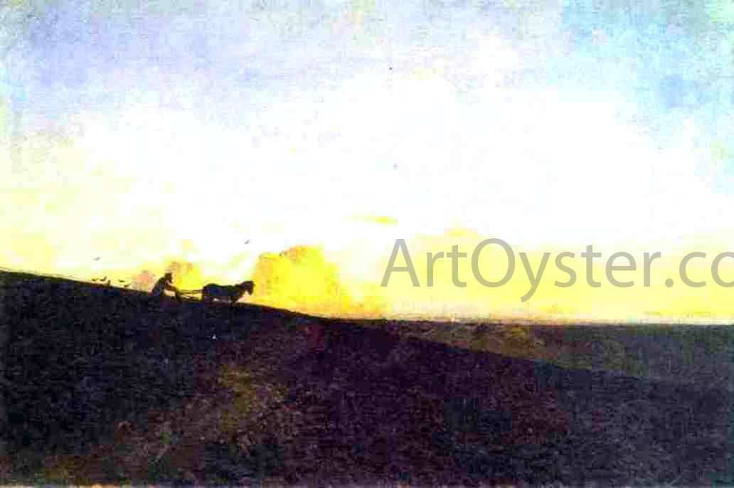  Isaac Ilich Levitan Evening in the Field - Hand Painted Oil Painting