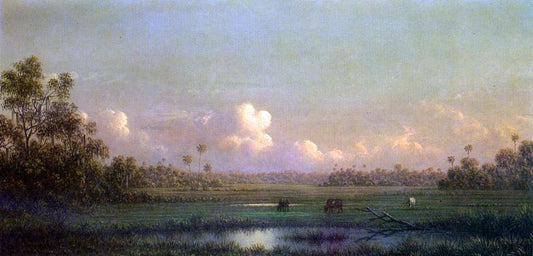  Martin Johnson Heade Evening, Lake Alto, Florida - Hand Painted Oil Painting