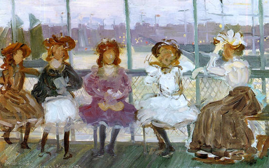  Maurice Prendergast Evening on a Pleasure Boat - Hand Painted Oil Painting