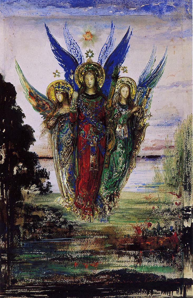  Gustave Moreau Evening Voices - Hand Painted Oil Painting