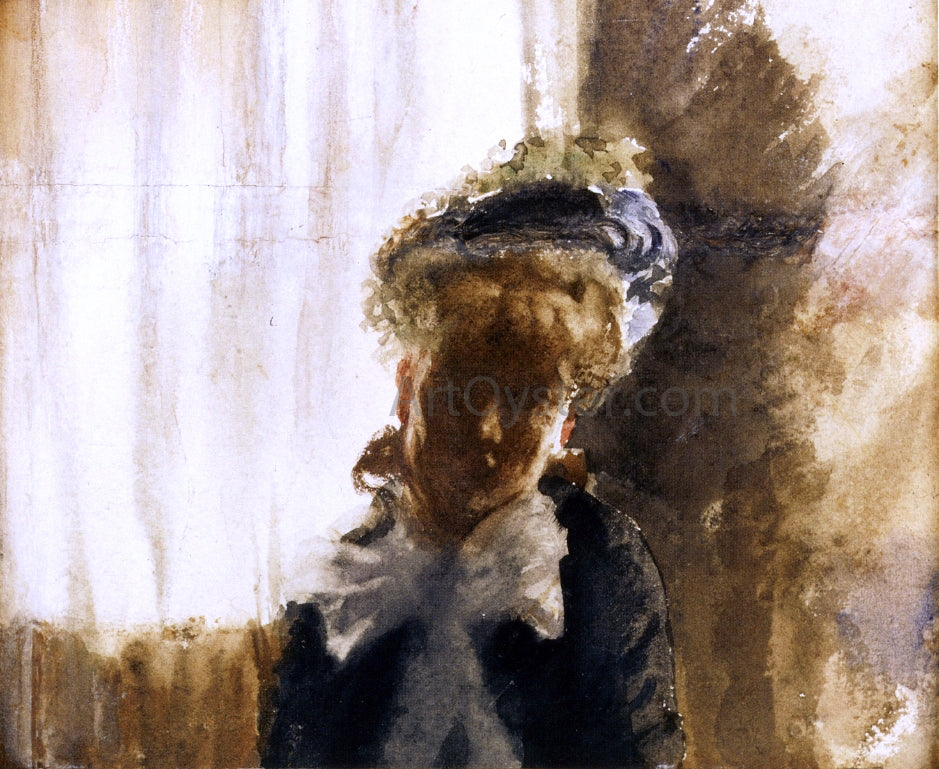  Giuseppe De Nittis Face - Hand Painted Oil Painting