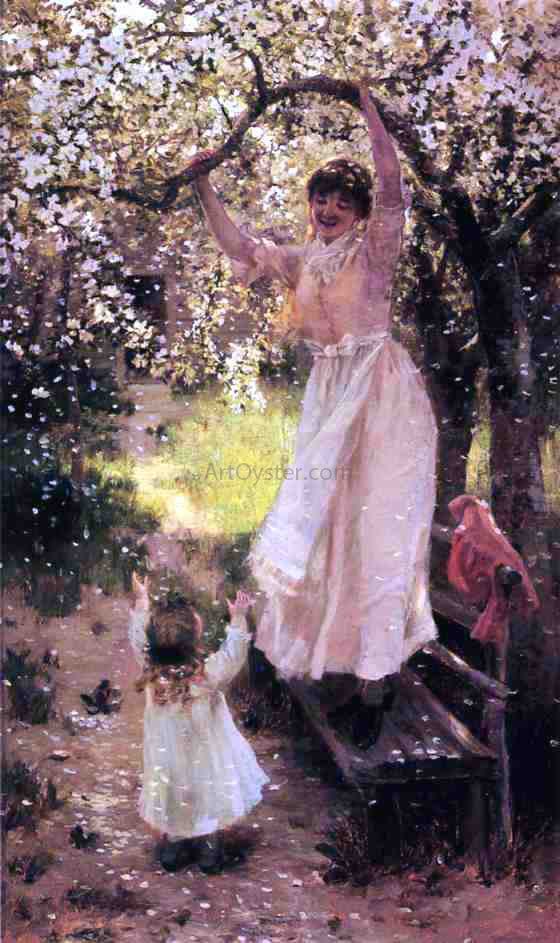  Hamilton Hamilton Falling Apple Blossoms - Hand Painted Oil Painting