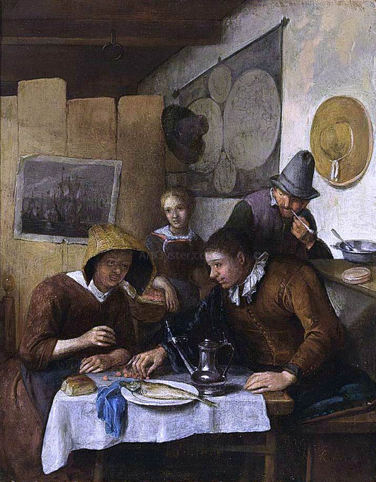  Richard Brakenburg Family Having Breakfast - Hand Painted Oil Painting