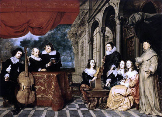  Gonzales Coques Family Portrait - Hand Painted Oil Painting