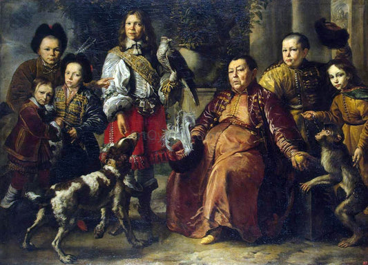  II Daniel Schultz Family Portrait - Hand Painted Oil Painting
