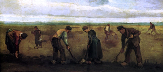  Vincent Van Gogh Farmers Planting Potatoes - Hand Painted Oil Painting