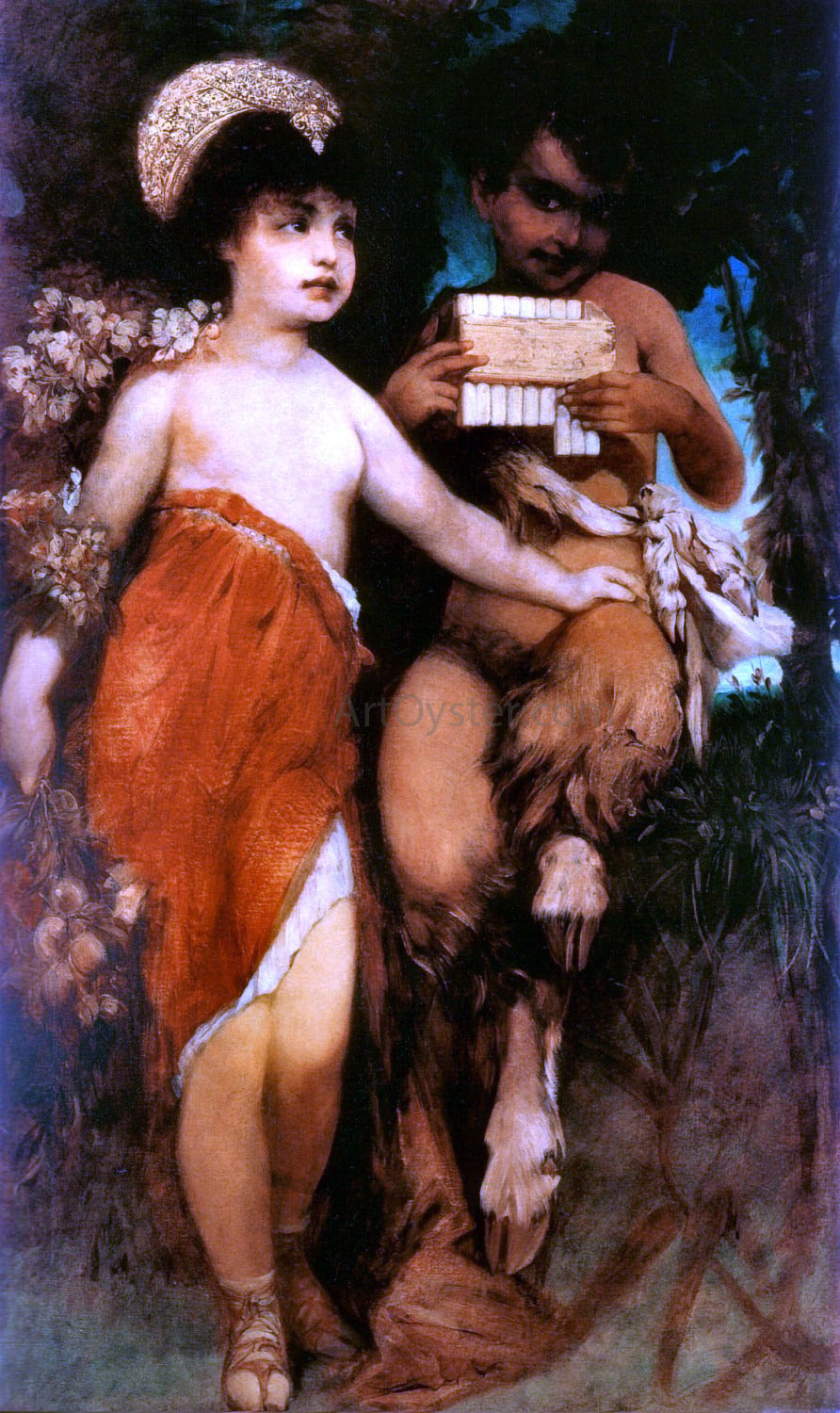  Hans Makart Faun und Nymph - Hand Painted Oil Painting