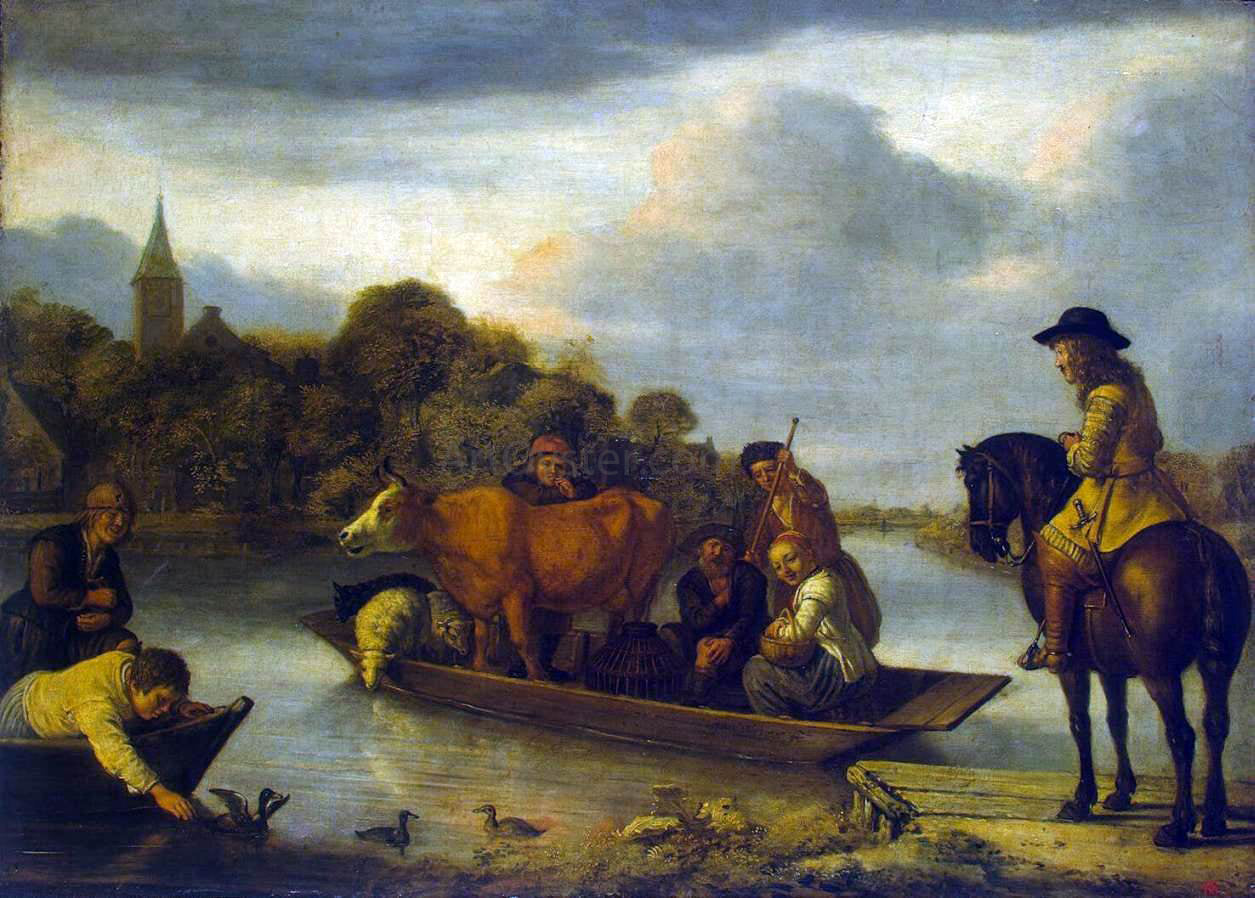  Jan Victors Ferry-Boat - Hand Painted Oil Painting