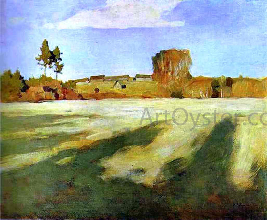  Isaac Ilich Levitan Field After Harvest - Hand Painted Oil Painting
