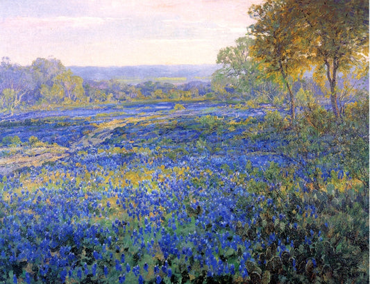  Julian Onderdonk Fields of Bluebonnets - Hand Painted Oil Painting