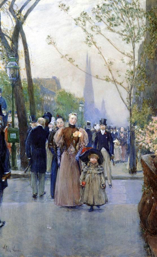  Frederick Childe Hassam Fifth Avenue (also known as Sunday on Fifth Avenue) - Hand Painted Oil Painting