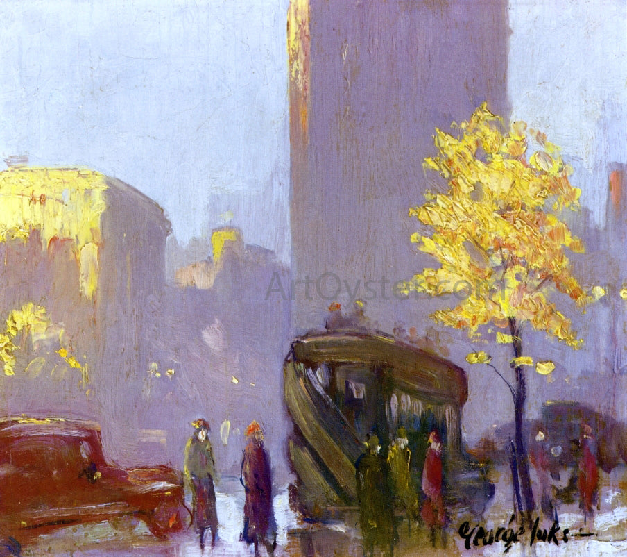  George Luks Fifth Avenue, New York - Hand Painted Oil Painting