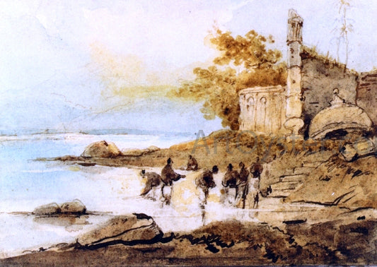  Lottie Figures Bathing in a River - Hand Painted Oil Painting