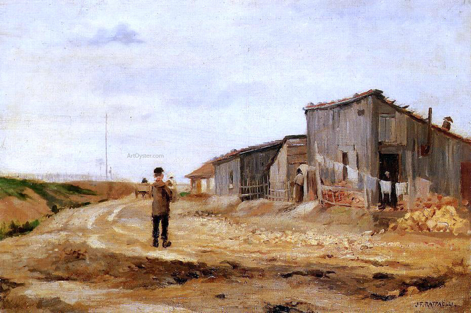  Jean-Francois Raffaelli Figures in a Landscape - Hand Painted Oil Painting