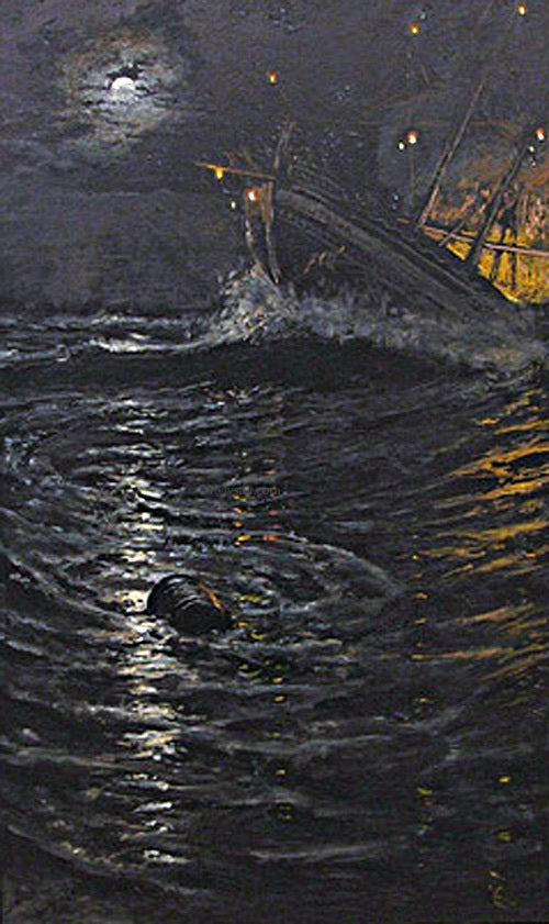  Antonio Munoz Degrain Fire On Board - Hand Painted Oil Painting