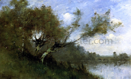  Paul Desire Trouillebert Fishermen by the Banks of the River - Hand Painted Oil Painting