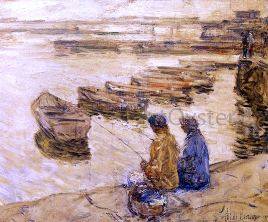  Frederick Childe Hassam Fishing - Hand Painted Oil Painting