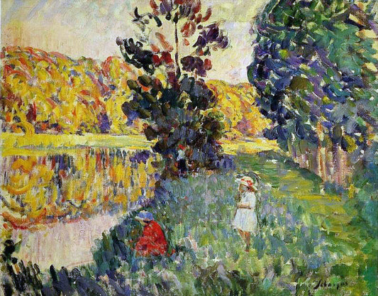  Henri Lebasque Fishing at St Pierre - Hand Painted Oil Painting