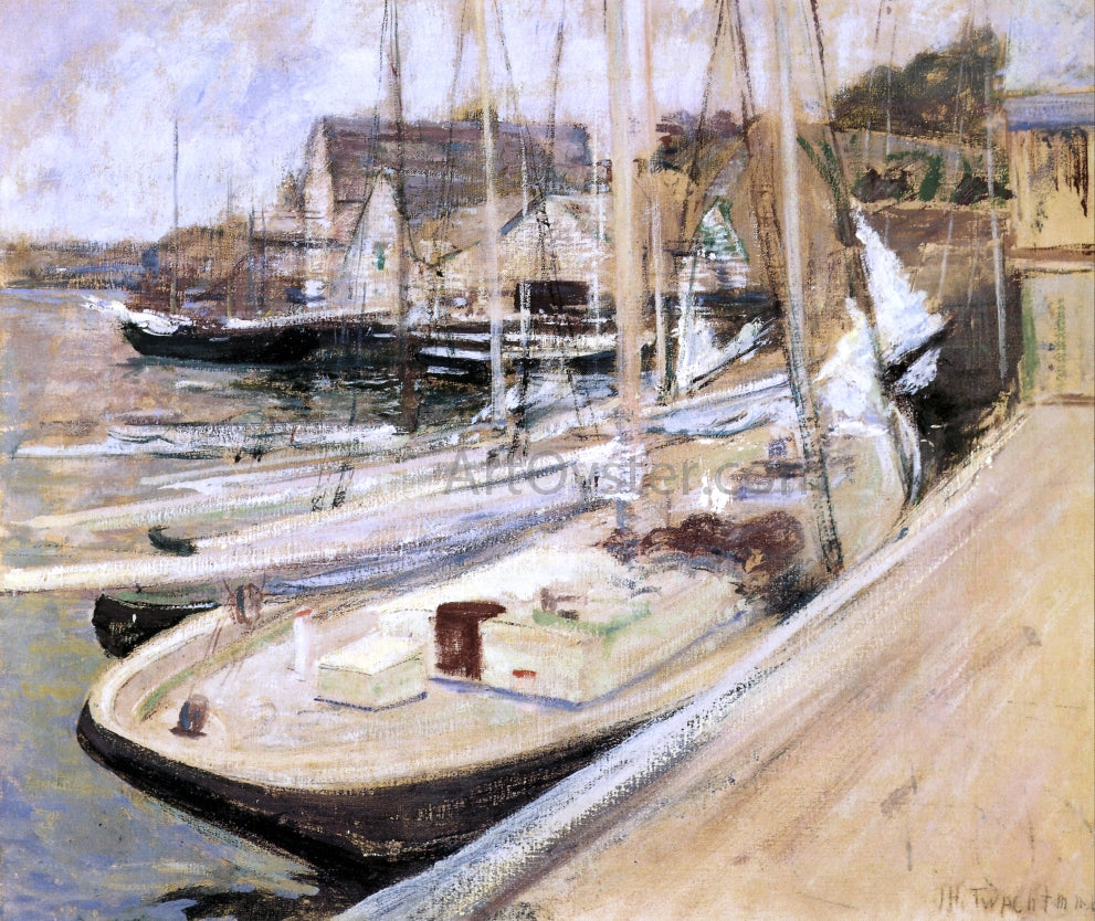 John Twachtman A Fishing Boat at Gloucester - Hand Painted Oil Painting