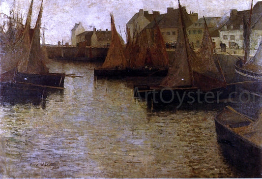  Eugene Lawrence Vail Fishing Harbor - Hand Painted Oil Painting