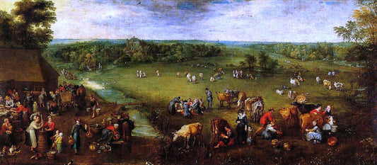  The Elder Jan Bruegel Flemish Dairy Farm - Hand Painted Oil Painting