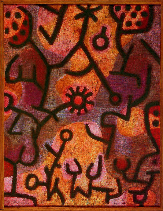  Paul Klee Flora on Rocks Sun - Hand Painted Oil Painting