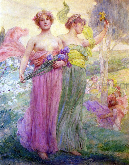  Henry Siddons Mowbray Floreal - Hand Painted Oil Painting