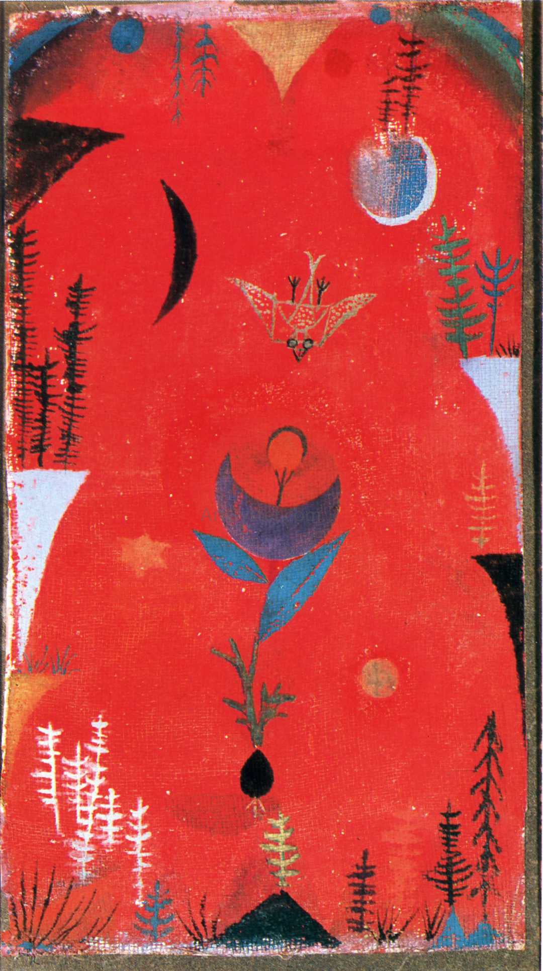  Paul Klee Flower Myth - Hand Painted Oil Painting