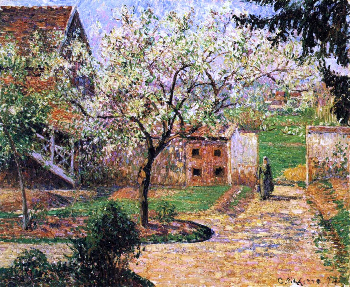  Camille Pissarro Flowering Plum Tree, Eragny - Hand Painted Oil Painting