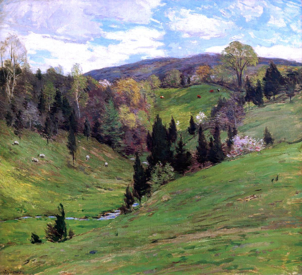  Willard Leroy Metcalf Flying Shadows - Hand Painted Oil Painting