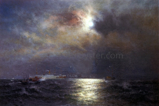  Charles Dorman Robinson Fog Storm on the Bay - Hand Painted Oil Painting