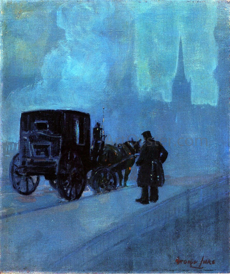  George Luks Foggy Night, New York - Hand Painted Oil Painting