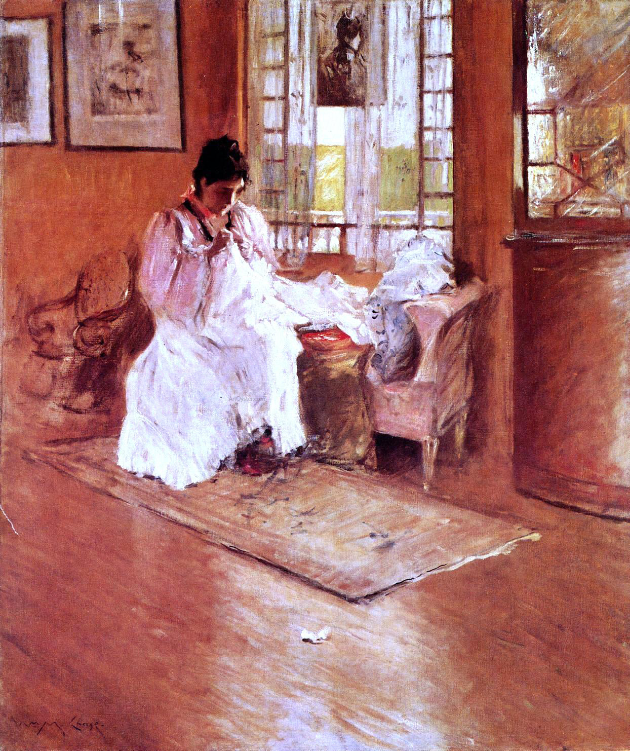  William Merritt Chase For the Little One (also known as Hall at Shinnecock) - Hand Painted Oil Painting