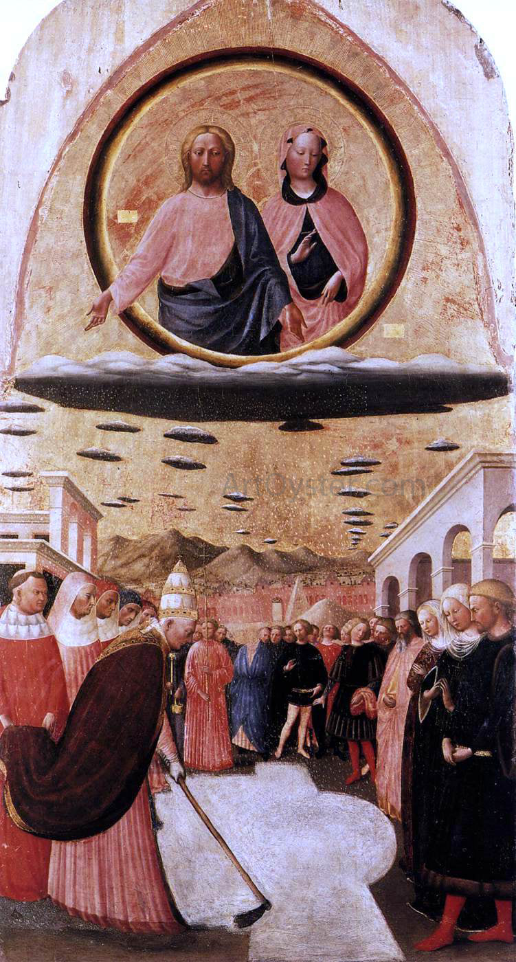  Masolino Da panicale Founding of Santa Maria Maggiore - Hand Painted Oil Painting