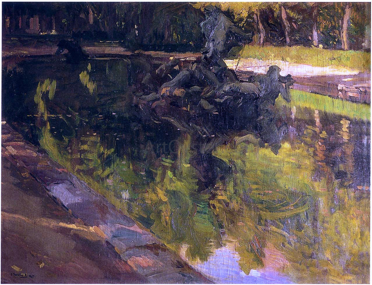  Joaquin Sorolla Y Bastida Fountain of Neptune, La Granja - Hand Painted Oil Painting