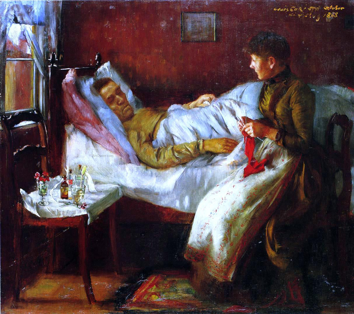  Lovis Corinth Franz Heinrich Corinth on His Sickbed - Hand Painted Oil Painting