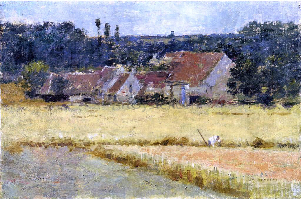  Theodore Robinson A French Farmhouse - Hand Painted Oil Painting