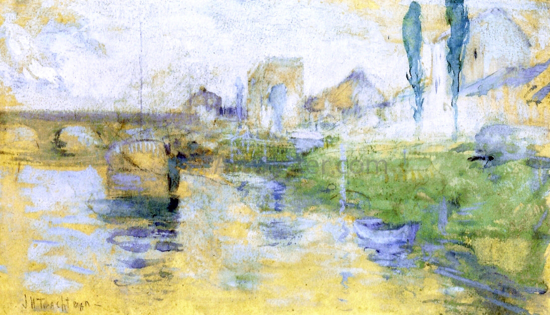  John Twachtman French River Scene - Hand Painted Oil Painting
