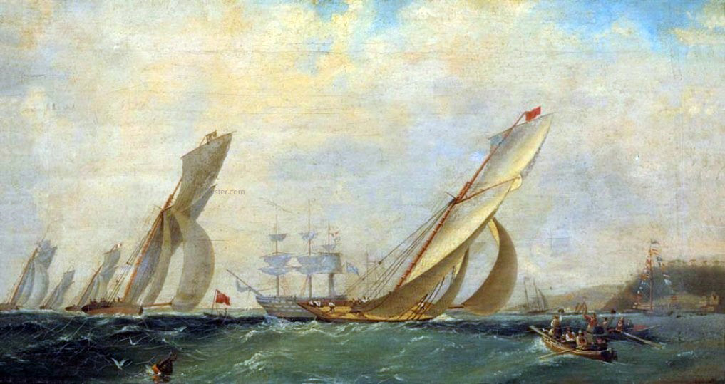  Ivan Constantinovich Aivazovsky Frigate on a sea - Hand Painted Oil Painting