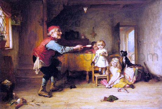  Alexander Hohenlohe Burr Games with Grandfather - Hand Painted Oil Painting