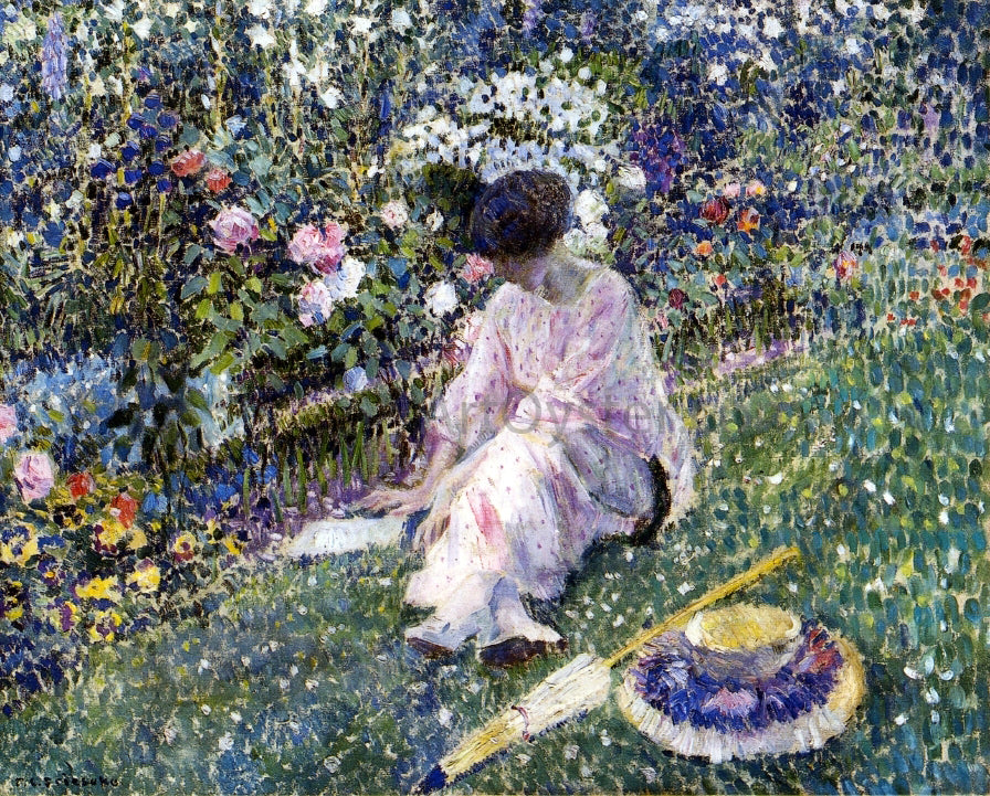  Frederick Carl Frieseke Garden in June - Hand Painted Oil Painting